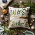 An image showcasing the step-by-step process of crafting aromatherapy pillows
