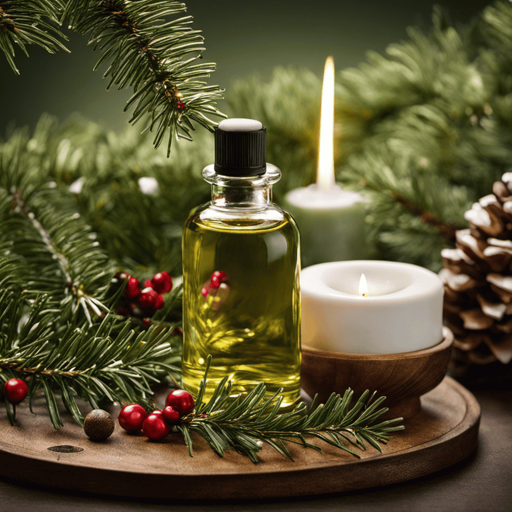 An image capturing the essence of aromatherapy with holly and pine oil