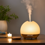An image showcasing the Aura Cacia Aromatherapy Room Diffuser in action