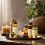An image showcasing a serene spa setting, bathed in soft, diffused sunlight