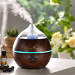An image showcasing the Comfort Zone Portable Ultrasonic Humidifier with Aromatherapy being filled