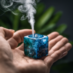 An image featuring a close-up of a Vapure Cube with an aromatherapy attachment