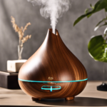 An image showcasing the ultrasonic aromatherapy essential oil diffuser - a sleek 100ml cool mist humidifier