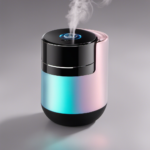 An image showcasing a sleek, compact 2 Generation Mini Aromatherapy Humidifier for Car