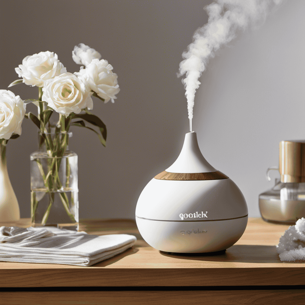 An image showcasing the step-by-step process of cleaning a Qooltek Aromatherapy Diffuser, with detailed visuals of disassembling, cleaning the components, removing residue, and reassembling it, ensuring a sparkling clean diffuser