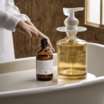 An image capturing the process of removing the lid from a Bath And Body Aromatherapy bottle