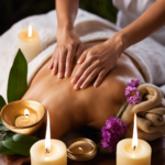 An image showcasing the art of aromatherapy hand technique massage