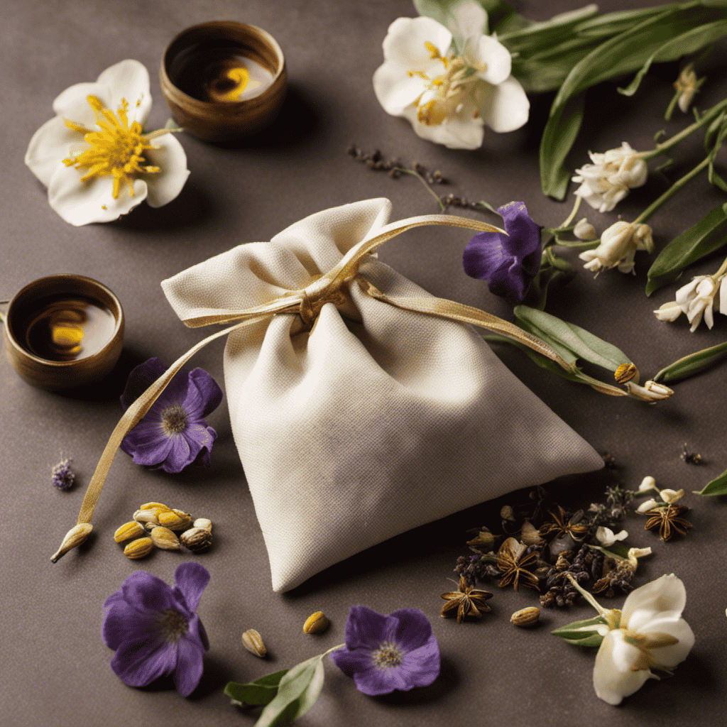 An image showcasing the step-by-step process of making a vanilla-scented aromatherapy bag