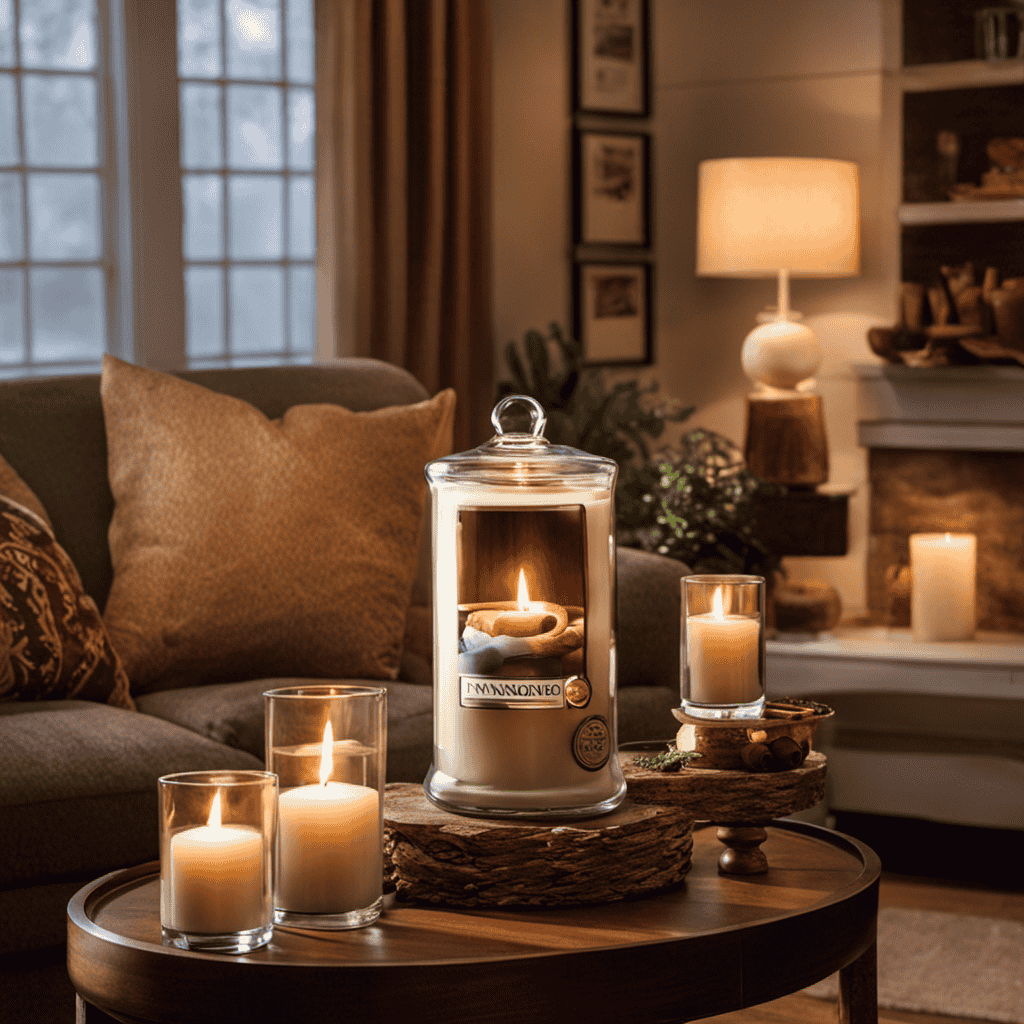 An image of a cozy living room with soft lighting
