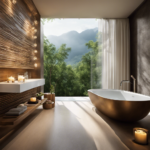  the essence of a serene spa experience with an image depicting an elegantly designed bathroom