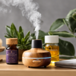 An image showcasing a step-by-step guide on crafting a homemade portable aromatherapy diffuser