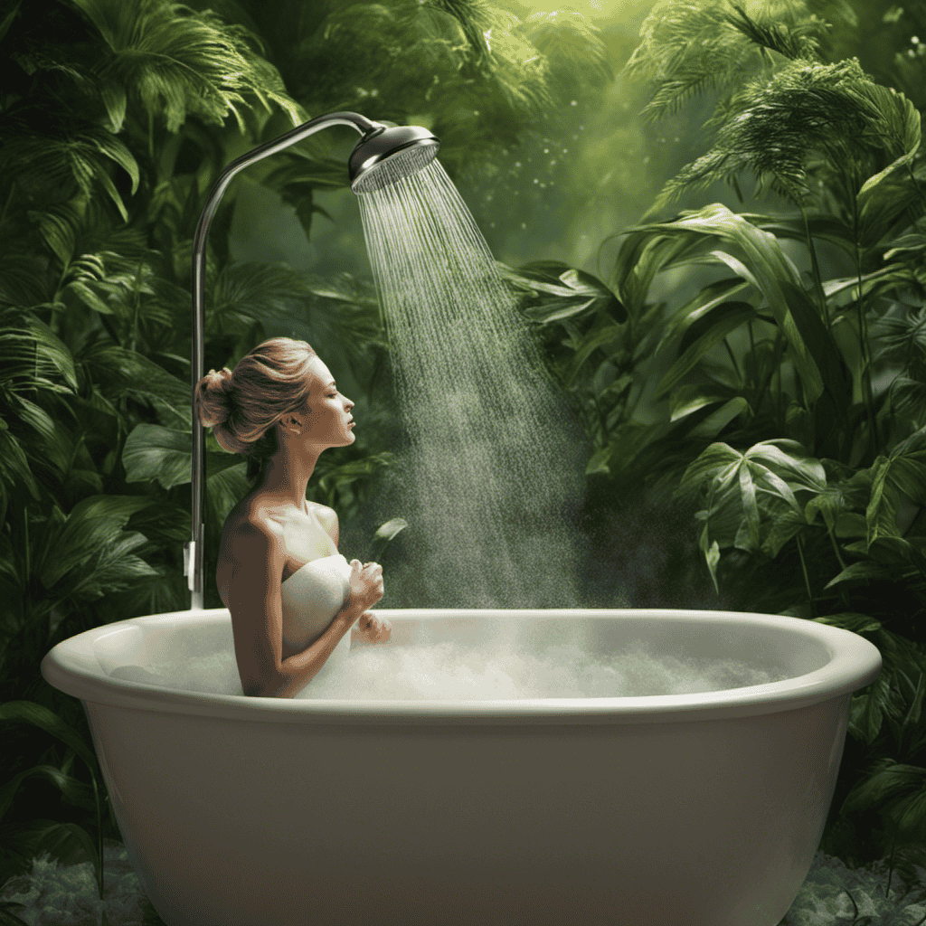 An image showcasing a serene shower scene