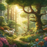 An image of a serene, sunlit forest clearing with a Pokémon using Aromatherapy