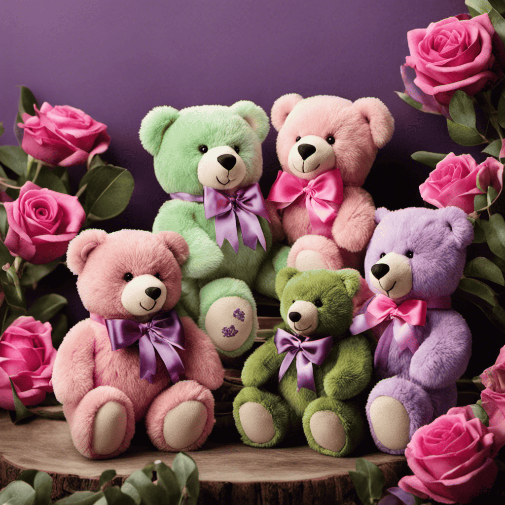An image showcasing various aromatherapy bears, each uniquely designed