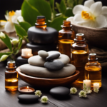 An image showcasing a serene spa setting, with a beautifully arranged display of aromatic essential oils, massage stones, and diffusers, symbolizing the endless possibilities and therapeutic benefits of a Certificate in Aromatherapy