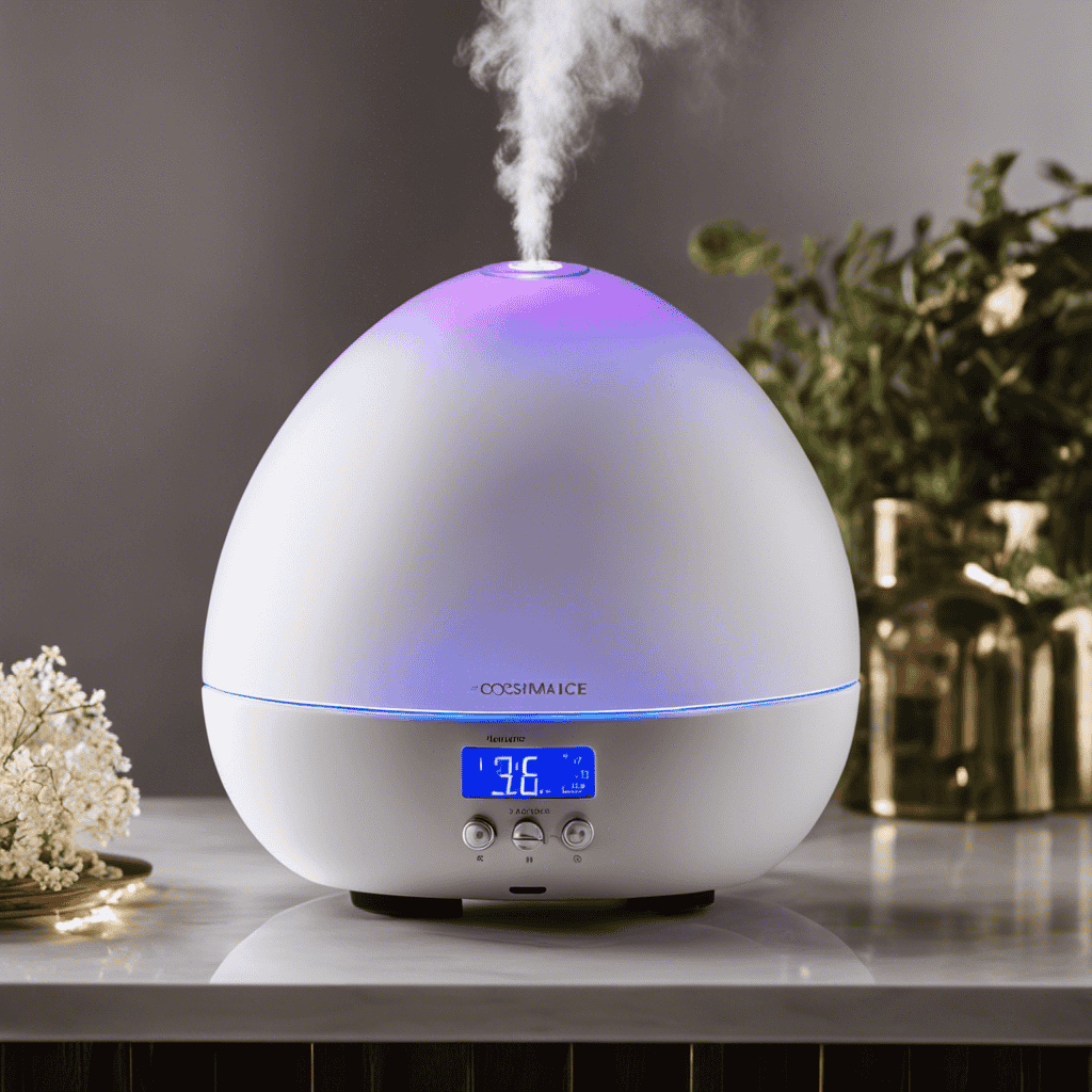 An image showcasing the Majestic Pure Cosmisuticals Aromatherapy Machine's timer in action