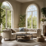 An image showcasing a serene, sunlit room with an open window, where delicate wisps of aromatic steam gently diffuse from a natural cleaning solution, infusing the air with a refreshing and calming fragrance