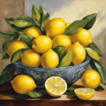 An image featuring a serene, light-filled room with a small bowl filled with freshly sliced lemons, radiating their vibrant yellow color and releasing a refreshing citrus scent