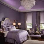 E, moonlit bedroom adorned with a delicate bouquet of lavender blossoms, exuding a soothing aroma