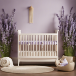 An image showcasing a serene nursery bathed in soft, warm light