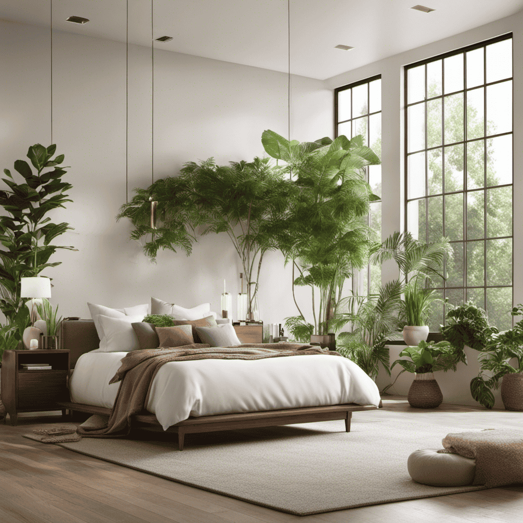 An image featuring a serene bedroom setting with soft, natural lighting