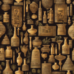 An image that depicts the ancient origins of aromatherapy, showcasing the Egyptian civilization's use of essential oils, with hieroglyphics depicting the extraction and application processes, all set against a backdrop of luxurious botanical gardens