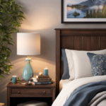 An image featuring a cozy bedroom scene with a serene ambiance