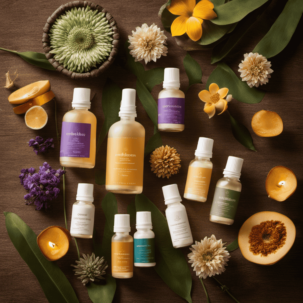 An image showcasing a diverse group of individuals, each radiating contentment and peace, as they effortlessly carry and share Bodybliss Intentional Aromatherapy products, embracing the soothing scents and their transformative effects