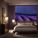 An image showcasing a serene bedroom scene with soft, dimmed lighting