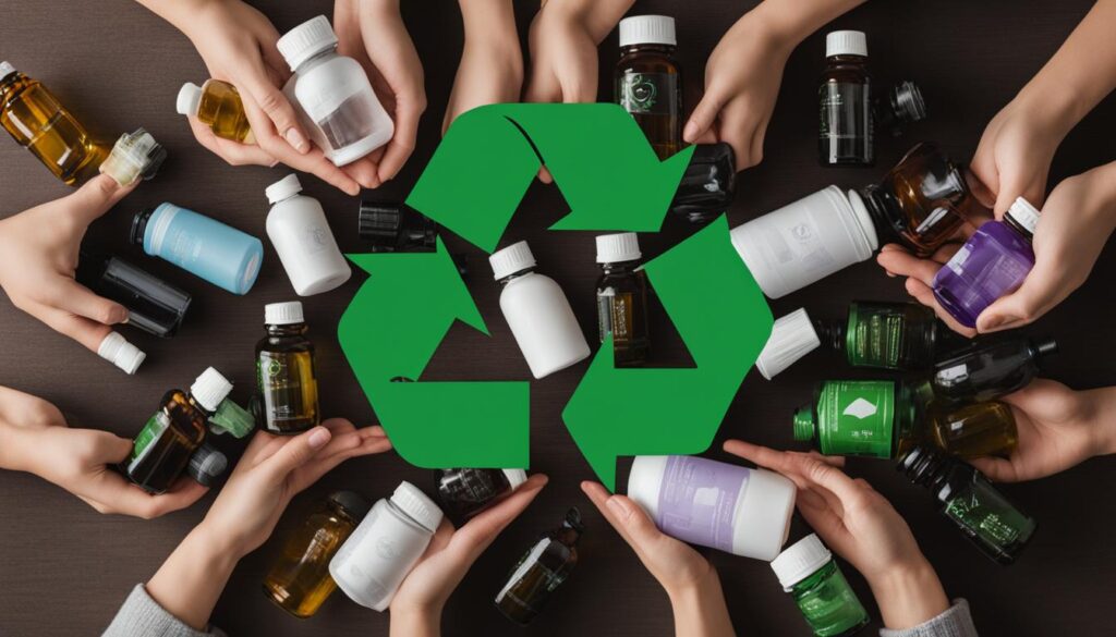 how to recycle essential oil containers