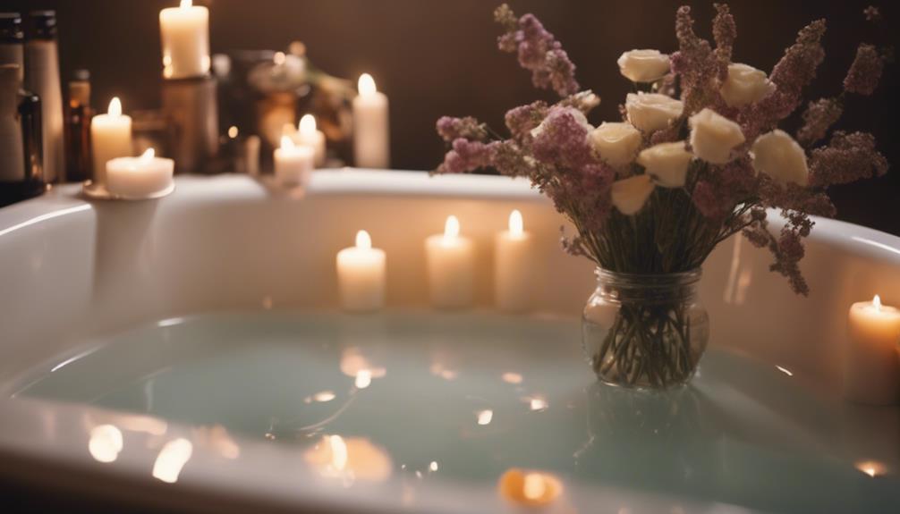 luxurious bath time ambiance