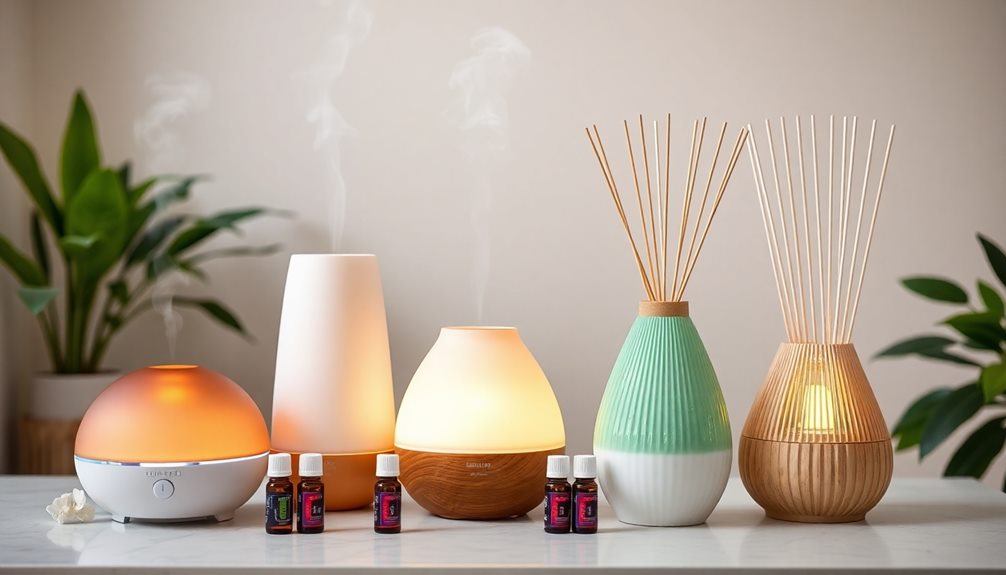 variety of aromatherapy diffusers