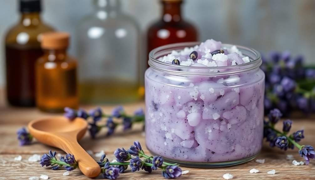 relaxing lavender body scrub