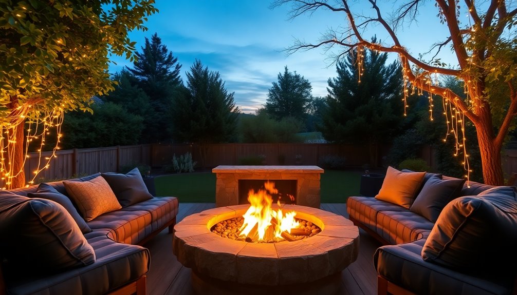 cozy backyard fire pits