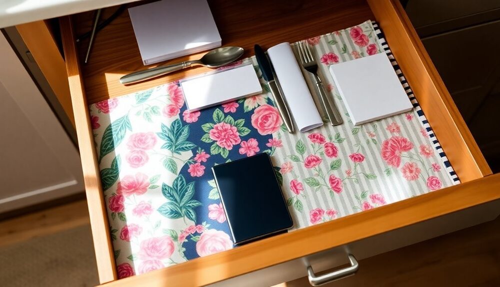 drawer liners for organization