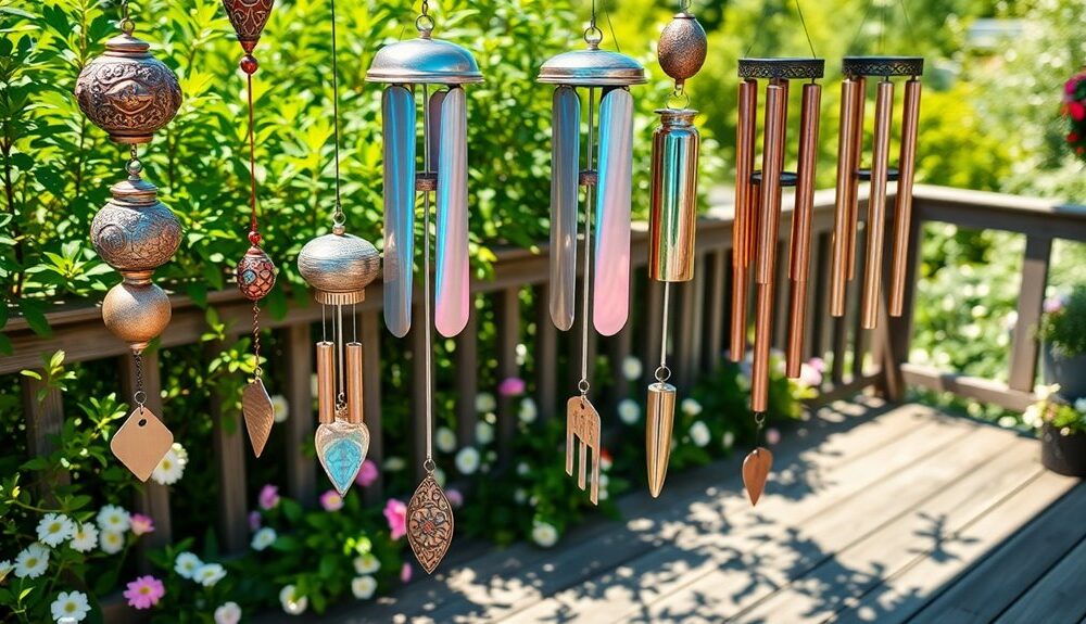 soothing outdoor wind chimes