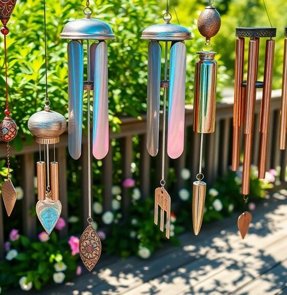 soothing outdoor wind chimes