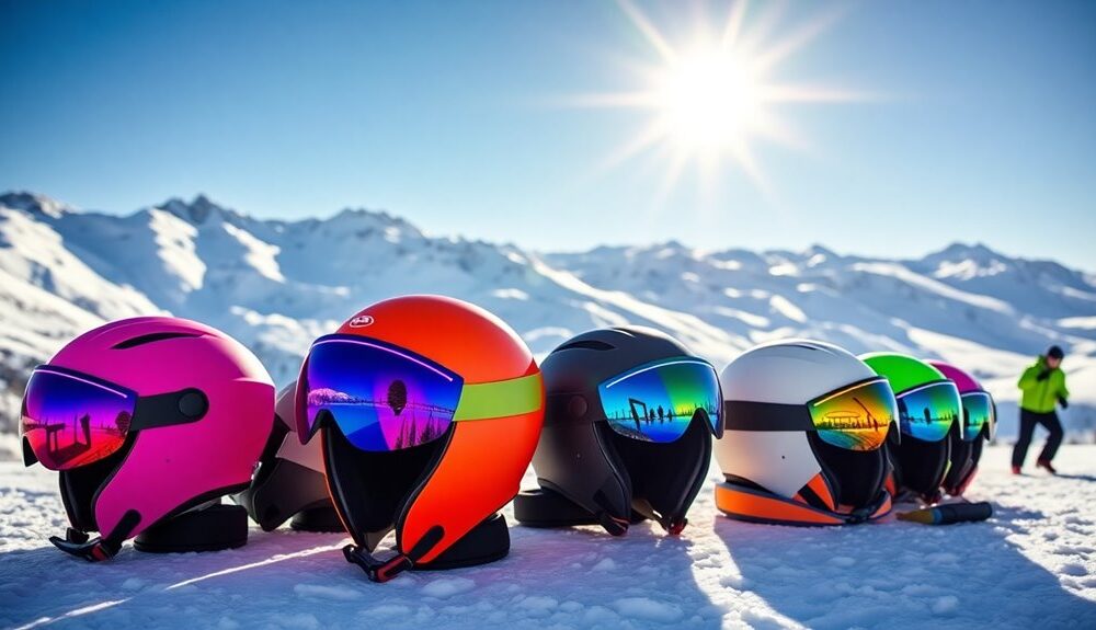 stylish and safe ski helmets