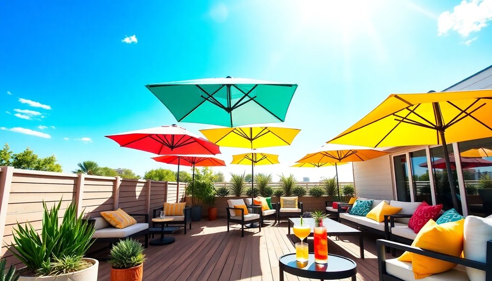 stylish summer patio umbrellas