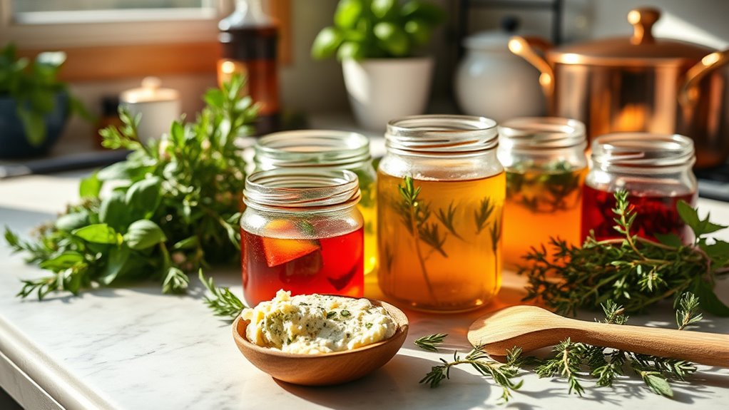 herbal infusions and butters