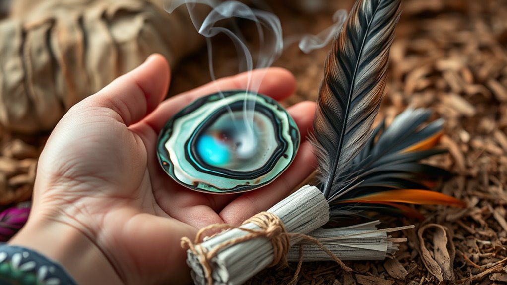 smudging tools and materials