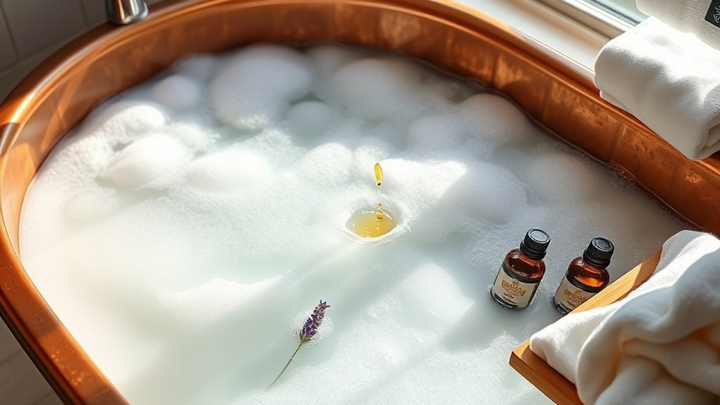 add oils before bathing