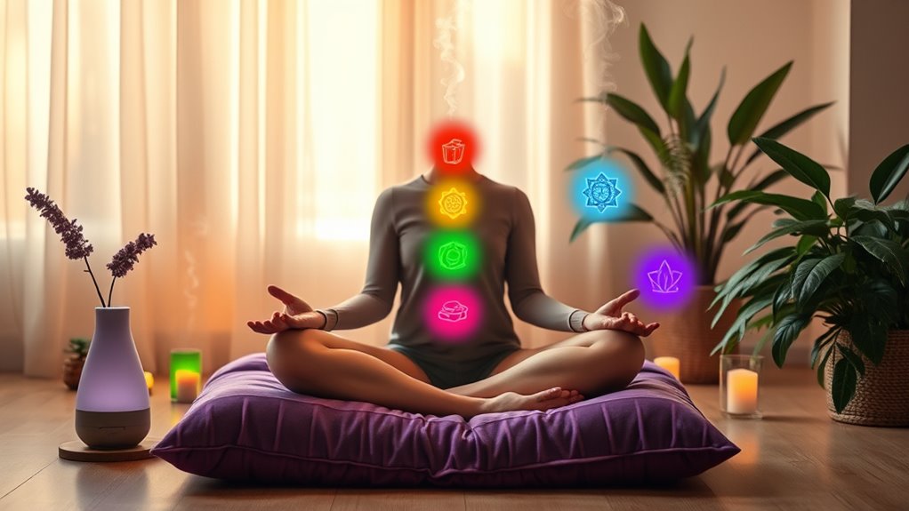 aromatherapy supports chakra healing