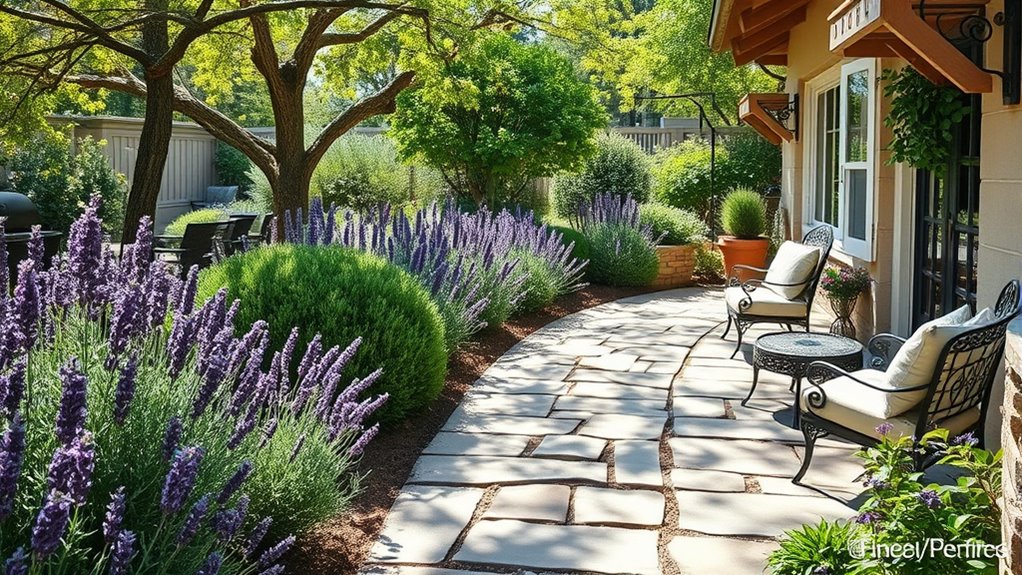 aromatic pathways with fragrant plants