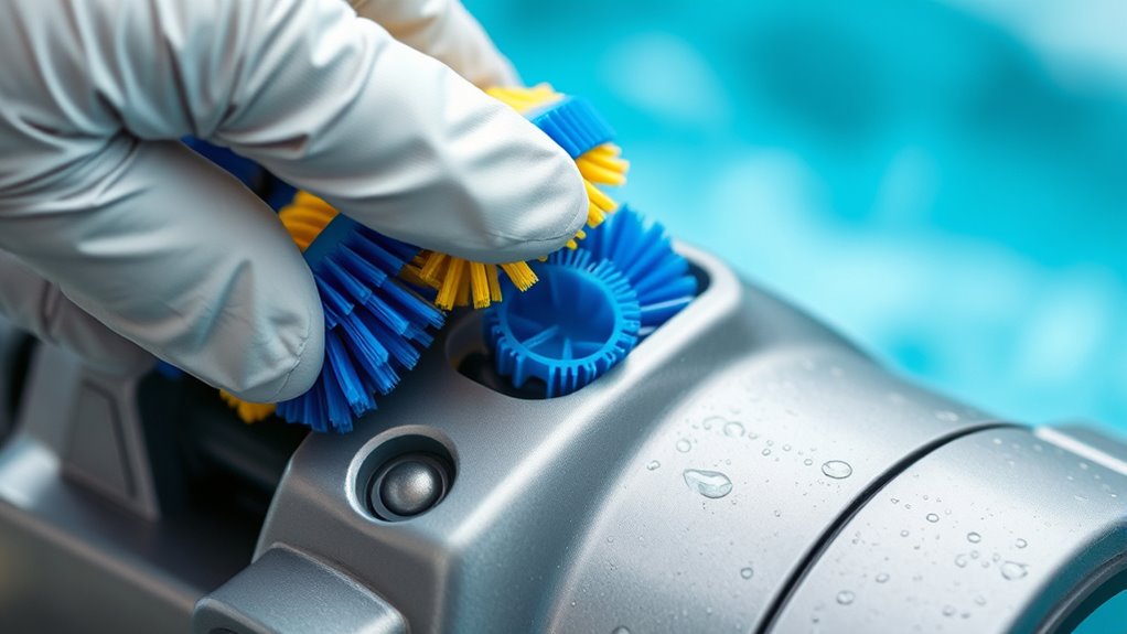 check and replace worn brushes