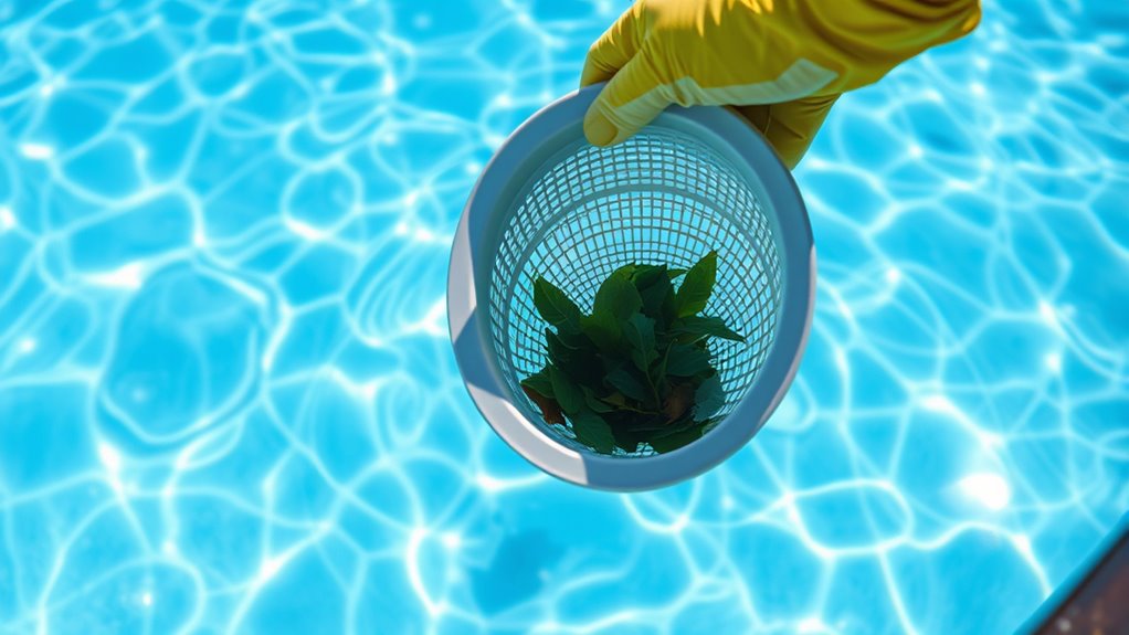 clean skimmer and pump baskets