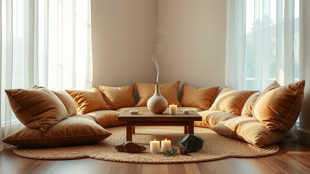comfortable cozy clutter free seating