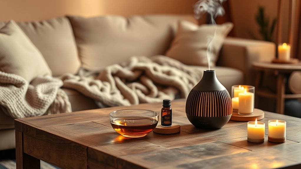 create cozy aromatherapy atmosphere