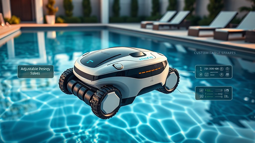 customizable pool cleaning controls