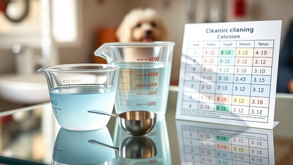 dilute cleaning products safely
